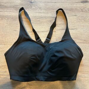 Athleta Women's High Support Sports Bra Black 36DD Racerback